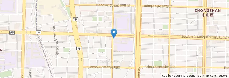 Mapa de ubicacion de 台北市中山托嬰中心 en Taïwan, Nouveau Taipei, Taipei, District De Zhongshan.