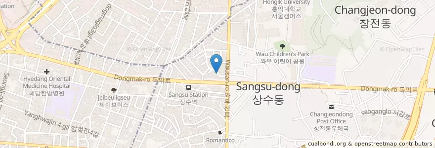 Mapa de ubicacion de 까를로스 젤라떼리아 en Zuid-Korea, Seoel, 마포구, 서강동.