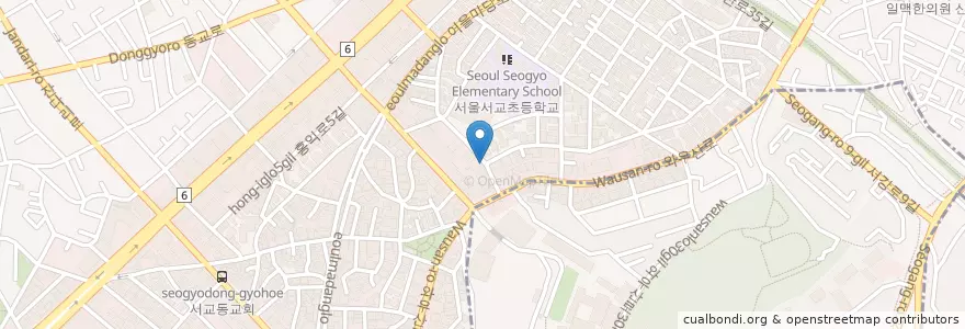 Mapa de ubicacion de 홍콩딤섬만두 en Corea Del Sur, Seúl, 마포구, 서교동.