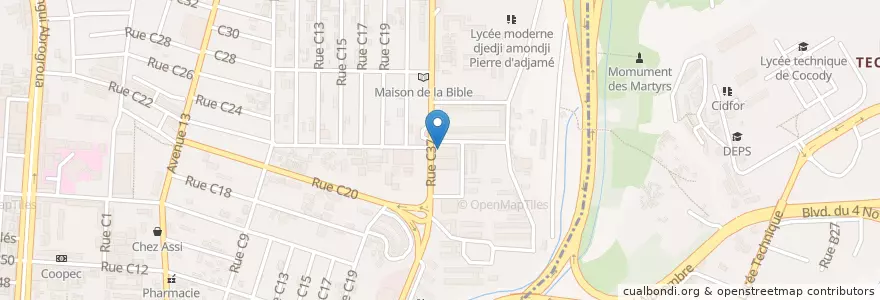 Mapa de ubicacion de CPPE Adjamé 220 logements en コートジボワール, アビジャン, Adjamé.