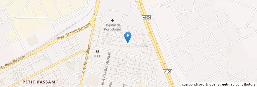 Mapa de ubicacion de Complexe Socio Edocatif de Port Bouët 1 en Ivoorkust, Abidjan, Port-Bouët.
