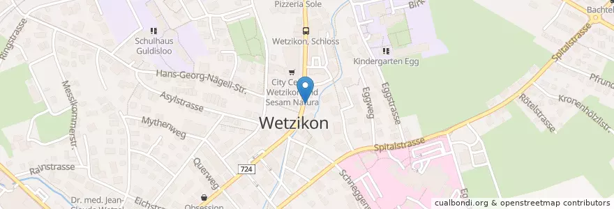 Mapa de ubicacion de Wunder Bar en 瑞士, 蘇黎世, Bezirk Hinwil, Wetzikon (Zh).