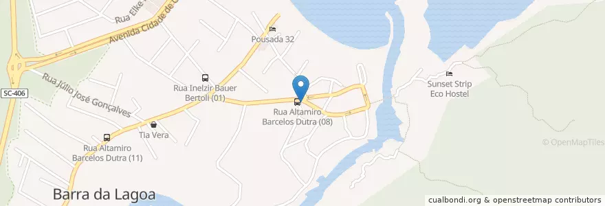 Mapa de ubicacion de Doce Gula en Brazilië, Regio Zuid, Santa Catarina, Microrregião De Florianópolis, Região Geográfica Intermediária De Florianópolis, Florianópolis.