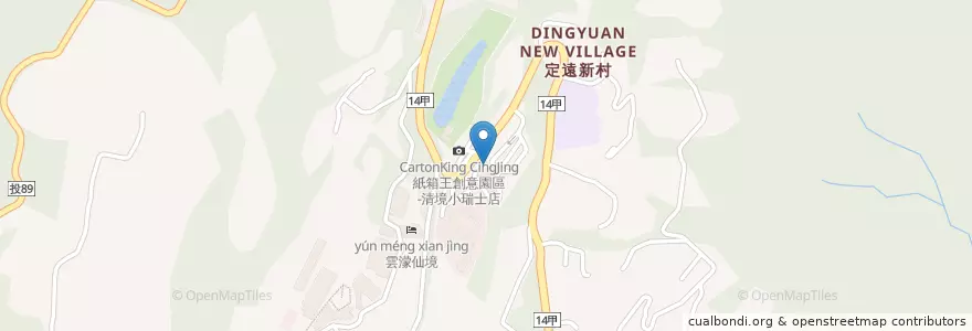 Mapa de ubicacion de 50嵐 en Taiwan, Taiwan Province, Nantou County, Renai Township.