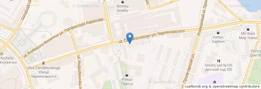 Mapa de ubicacion de Отделение связи №236040 en Russland, Föderationskreis Nordwest, Oblast Kaliningrad, Городской Округ Калининград.