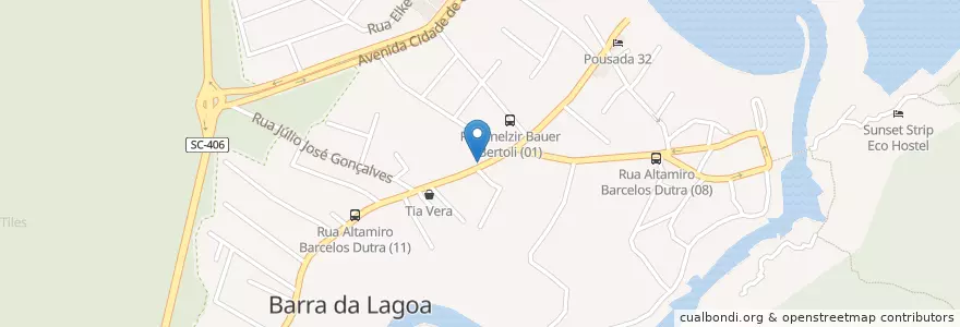 Mapa de ubicacion de El Padre Pizza en Brésil, Région Sud, Santa Catarina, Microrregião De Florianópolis, Região Geográfica Intermediária De Florianópolis, Florianópolis.