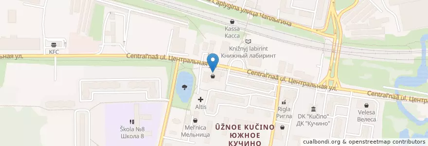 Mapa de ubicacion de Китфарма en Россия, Центральный Федеральный Округ, Московская Область, Городской Округ Балашиха.