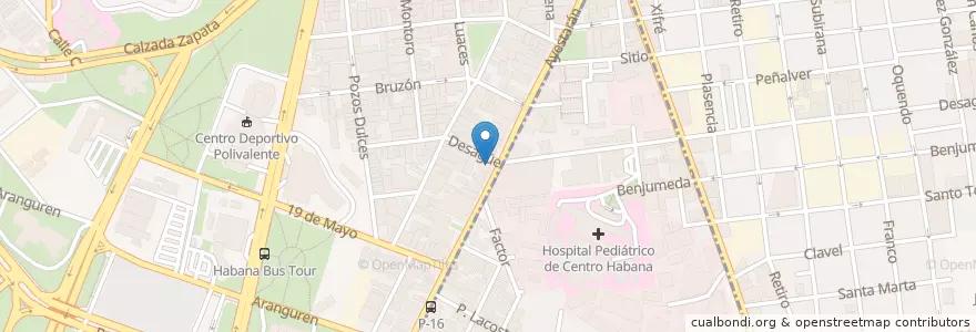 Mapa de ubicacion de Coktail Lounge en 古巴, La Habana, Cerro.