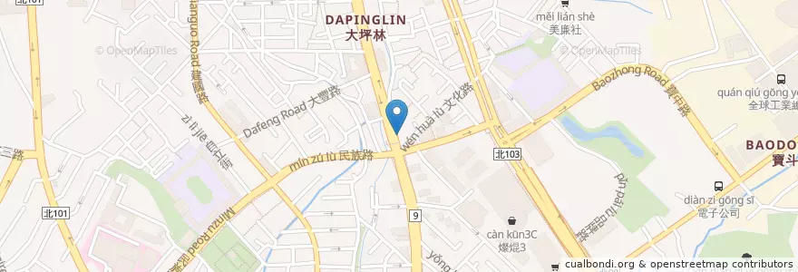 Mapa de ubicacion de 德恩牙醫 en تايوان, تايبيه الجديدة, 新店區.