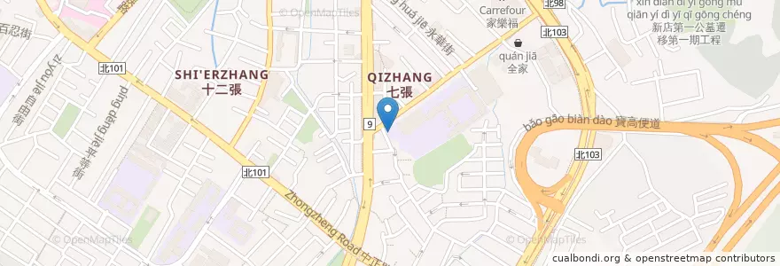 Mapa de ubicacion de J. J.Garden en Тайвань, Новый Тайбэй, 新店區.