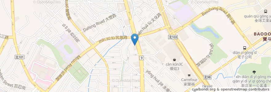 Mapa de ubicacion de 永佳牙醫 en Тайвань, Новый Тайбэй, 新店區.