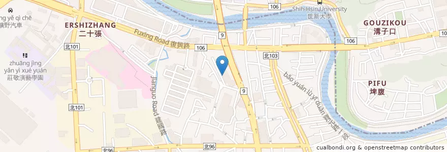 Mapa de ubicacion de 台北矽谷國際會議中心停車場 en Тайвань, Новый Тайбэй, 新店區.