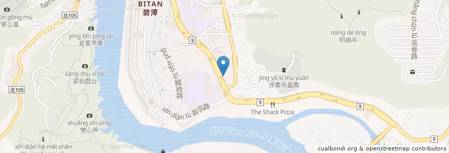 Mapa de ubicacion de 家味私房牛肉麵 en Taiwan, 新北市, 新店區.