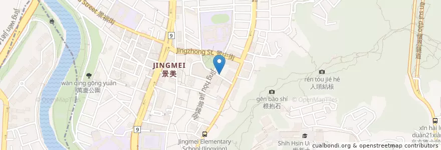 Mapa de ubicacion de 貴人堂蔘藥行 en 타이완, 신베이 시, 타이베이시, 원산 구.