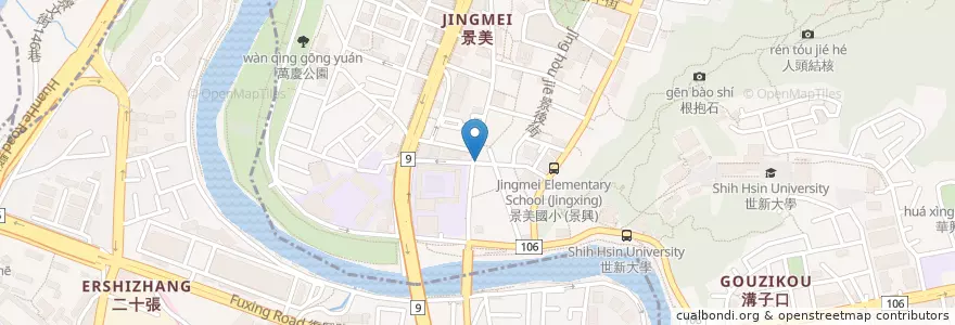 Mapa de ubicacion de 草地水缸 en 타이완, 신베이 시, 원산 구.