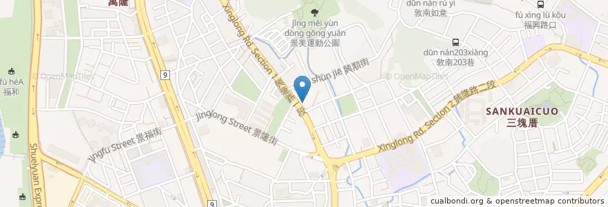 Mapa de ubicacion de 好菜場生猛海鮮 en تايوان, تايبيه الجديدة, تايبيه, 文山區.