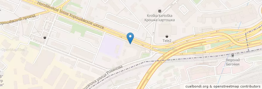 Mapa de ubicacion de ВТБ en روسیه, Центральный Федеральный Округ, Москва, Северный Административный Округ, Хорошёвский Район.