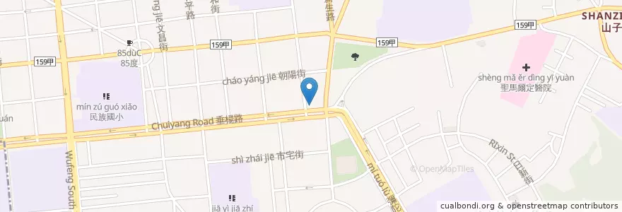 Mapa de ubicacion de 千葉火鍋 en Тайвань, Тайвань, Цзяи, Цзяи, 東區.