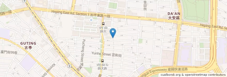 Mapa de ubicacion de 牛魔王牛排館 en تايوان, تايبيه الجديدة, تايبيه, 大安區.