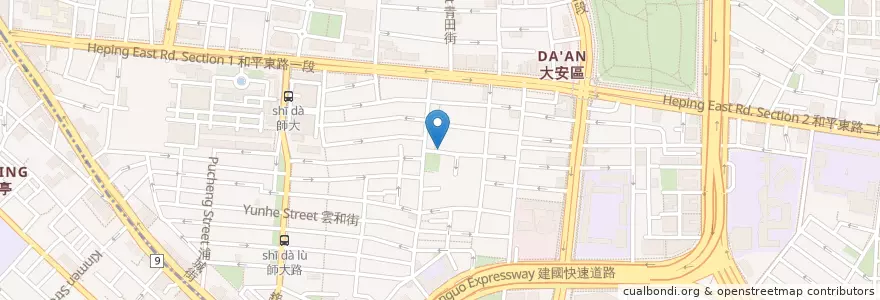 Mapa de ubicacion de 永茂自助餐 en 타이완, 신베이 시, 타이베이시, 다안 구.