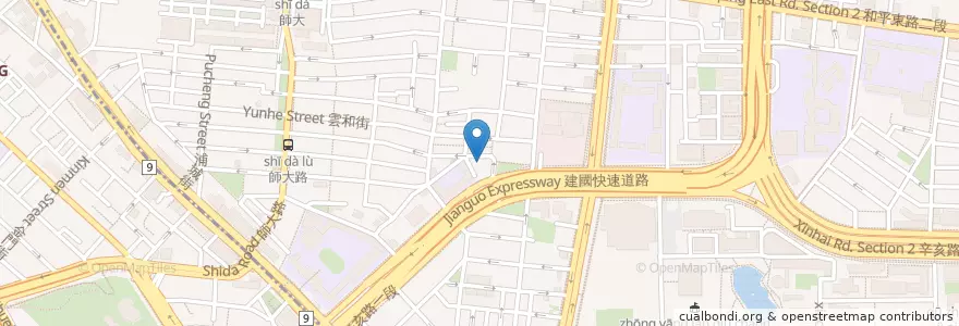 Mapa de ubicacion de 基督教靈友堂 en تایوان, 新北市, تایپه, 大安區.