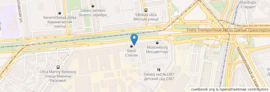 Mapa de ubicacion de Traffic Jam en Россия, Центральный Федеральный Округ, Москва, Северный Административный Округ, Район Беговой.