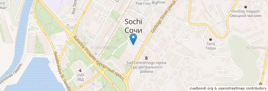 Mapa de ubicacion de Rustaveli en Russia, South Federal District, Krasnodar Krai, Resort Town Of Sochi (Municipal Formation).