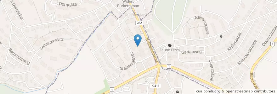 Mapa de ubicacion de Lin en 瑞士, Aargau, Bezirk Bremgarten.