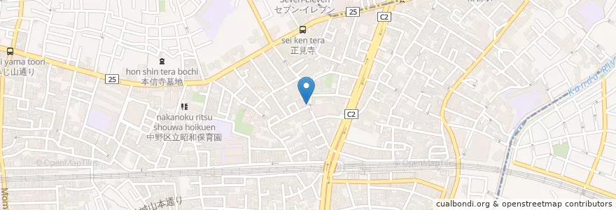 Mapa de ubicacion de 八剣伝 en اليابان, 東京都, 中野区.