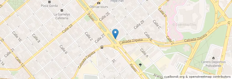 Mapa de ubicacion de Cafeteria del estado "Plaza" en کوبا, La Habana, Plaza De La Revolución.