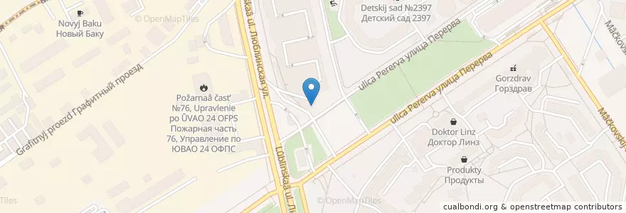 Mapa de ubicacion de Донер-бистро en ロシア, 中央連邦管区, モスクワ, Юго-Восточный Административный Округ, Район Марьино.