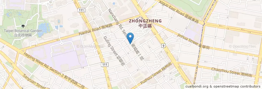 Mapa de ubicacion de 本味日本料理 en تایوان, 新北市, تایپه, 中正區.