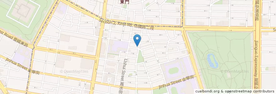 Mapa de ubicacion de 鴻興餃子館 en Taiwan, New Taipei, Taipei, Da'an District.