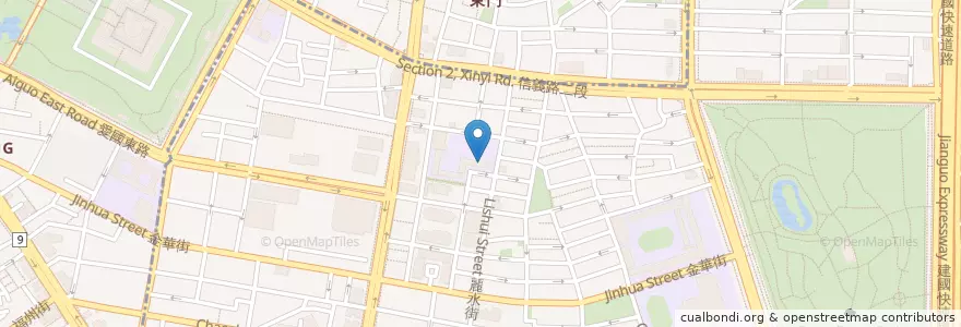 Mapa de ubicacion de 契飯食堂 en 타이완, 신베이 시, 타이베이시, 다안 구.