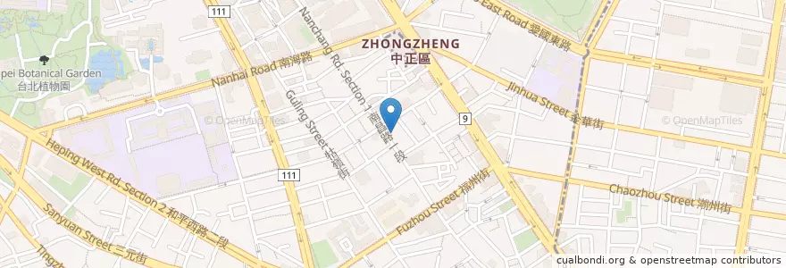 Mapa de ubicacion de 躍獅南寧藥局 en Taïwan, Nouveau Taipei, Taipei, 中正區.