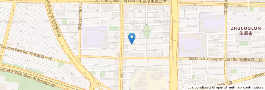 Mapa de ubicacion de 就是綠精緻歐陸料理 en 臺灣, 新北市, 臺北市, 中山區.
