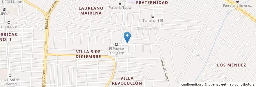 Mapa de ubicacion de Asados de Mi Casa en Nicaragua, Departamento De Managua, Managua (Municipio).