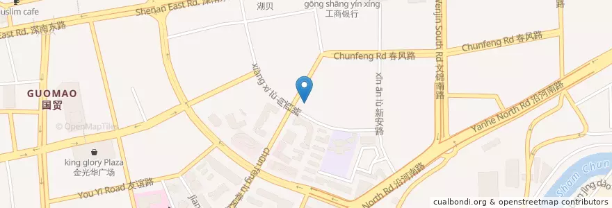 Mapa de ubicacion de 肯德基 en China, Guangdong, Shenzhen, Luohu.