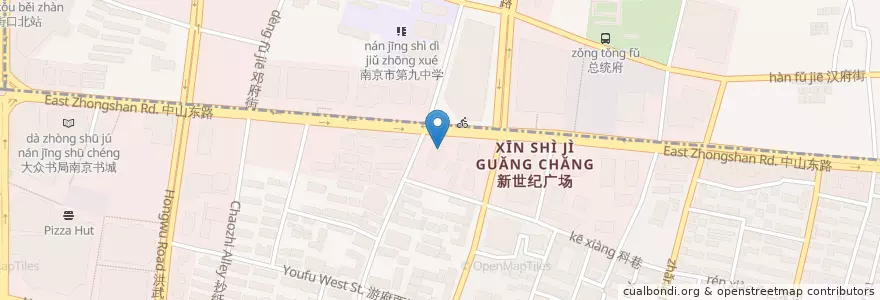 Mapa de ubicacion de McDonald's en China, Jiangsu, Nanquim, 秦淮区.