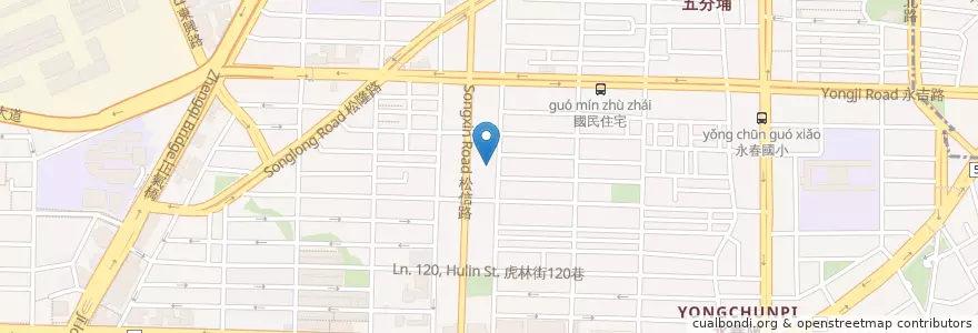 Mapa de ubicacion de 台北市召會第五聚會所 en Taiwan, New Taipei, Taipei, Xinyi District.