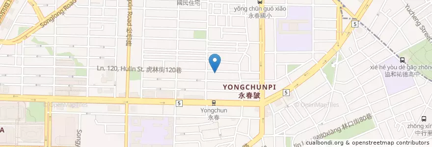 Mapa de ubicacion de 受天宮 en 臺灣, 新北市, 臺北市, 信義區.