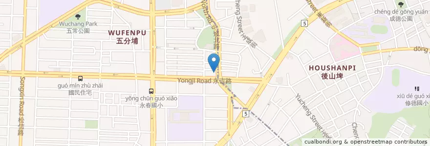 Mapa de ubicacion de 新越越南麵食館 en 타이완, 신베이 시, 타이베이시, 신이 구.