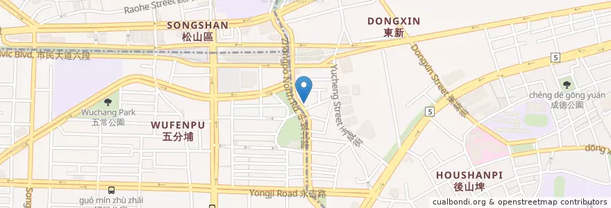 Mapa de ubicacion de 彰化商業銀行 en Taiwan, 新北市, Taipei, 信義區.
