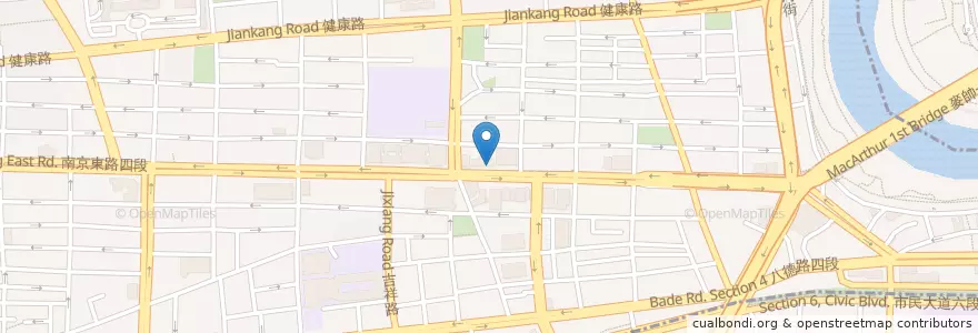 Mapa de ubicacion de 鬍鬚張 en 臺灣, 新北市, 臺北市, 松山區.