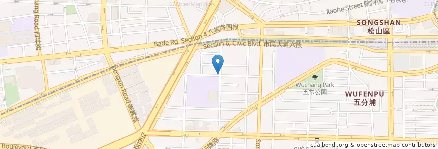Mapa de ubicacion de 雅祥宮 en تايوان, تايبيه الجديدة, تايبيه, 松山區.