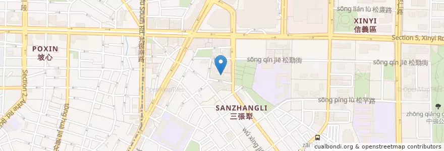 Mapa de ubicacion de à chaud餐酒館 en Taiwan, 新北市, Taipei, 信義區.