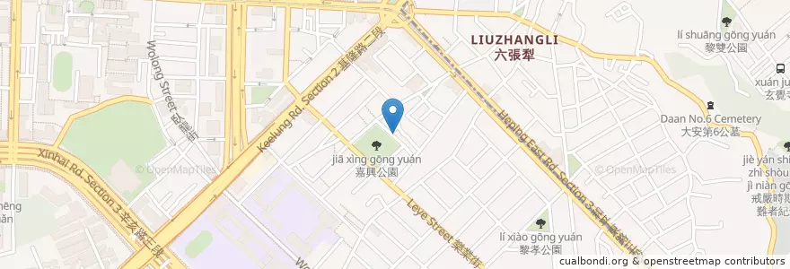 Mapa de ubicacion de 臺北市召會第十六聚會所 en تايوان, تايبيه الجديدة, تايبيه, 大安區.