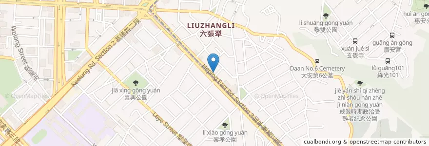 Mapa de ubicacion de 優式牙醫診所 en تایوان, 新北市, تایپه, 大安區.