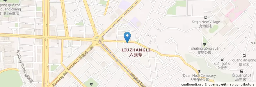 Mapa de ubicacion de TRIBU CAFE en Taiwán, Nuevo Taipéi, Taipéi, 大安區.