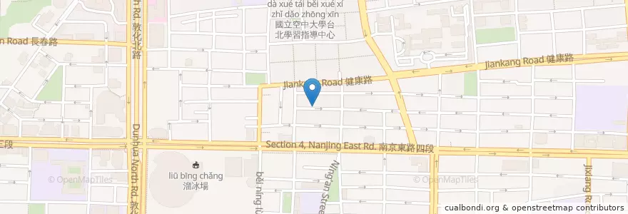 Mapa de ubicacion de 台灣長老教會金陵教會 en 타이완, 신베이 시, 타이베이시, 쑹산 구.